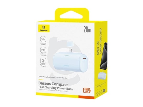 Baseus powerbank OS- Compact IP 5000 mAh 20 W (blå)