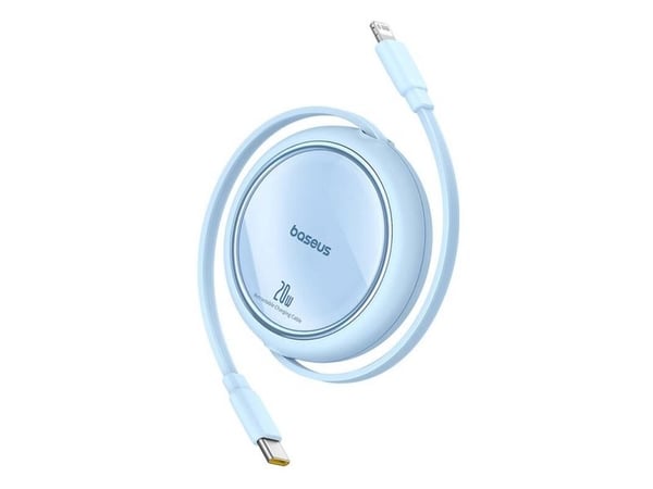 Baseus Free2Pull uttrekkbar USB C til iP Lightning hurtigladerkabel 1 m 20 W blå (P10364501311-00)