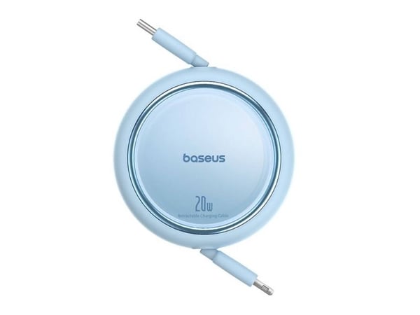 Baseus Free2Pull uttrekkbar USB C til iP Lightning hurtigladerkabel 1 m 20 W blå (P10364501311-00)