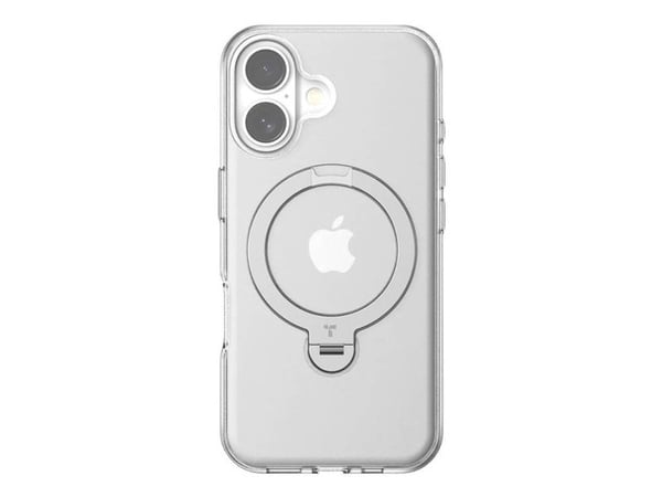 Torras Ostand Spin kotelo iPhone 16 Plus (läpinäkyvä)