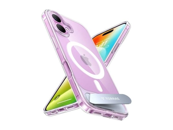 Torras-skal Torras Pstand Series för iPhone 16 (transparent)