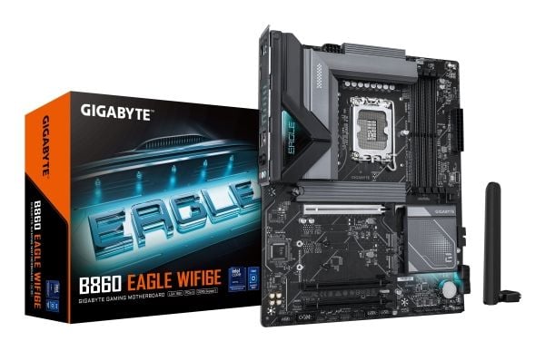 Gigabyte B860 EAGLE WIFI6E - Hovedkort - ATX - LGA1851-sokkel - B860 Chipset - USB-C 3.2 Gen 2x2, USB-C 3.2 Gen 1, USB 3.2 Gen 2, USB 3.2 Gen 1 - 2...