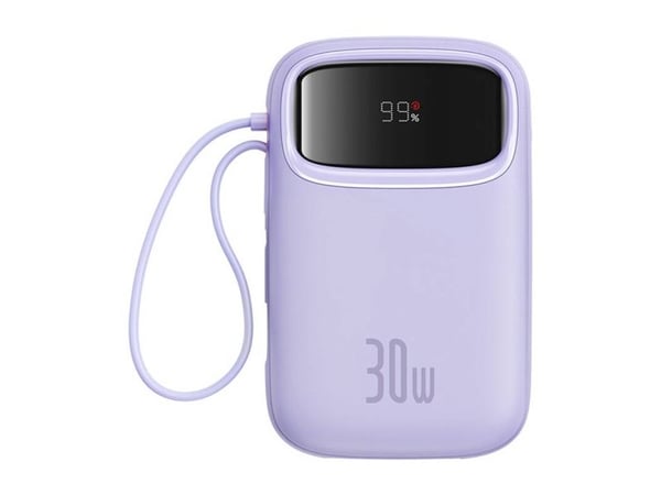 Powerbank Baseus Powerbank Baseus QPow 2 10000mAh 30W 2xUSB-C (lilla)
