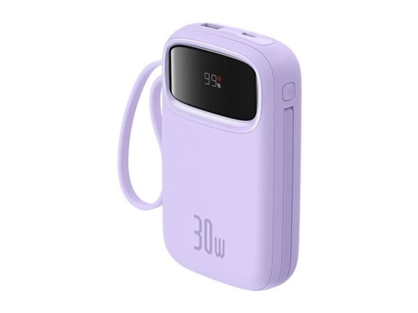 Powerbank Baseus Powerbank Baseus QPow 2 10000mAh 30W 2xUSB-C (lilla)