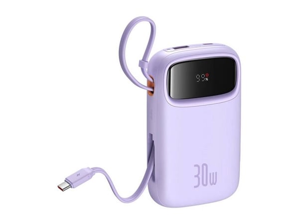 Powerbank Baseus Powerbank Baseus QPow 2 10000mAh 30W 2xUSB-C (lilla)