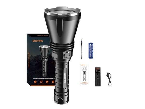 Godfire TF01 - Lommelykt - LED - 5-modus - 20 W - hvit
