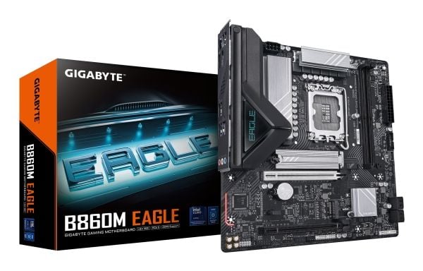 Gigabyte B860M EAGLE - Hovedkort - micro ATX - LGA1851-sokkel - B860 Chipset - USB 3.2 Gen 1, USB-C 3.2 Gen 1 - 2.5 Gigabit LAN - innbygd grafikk (...