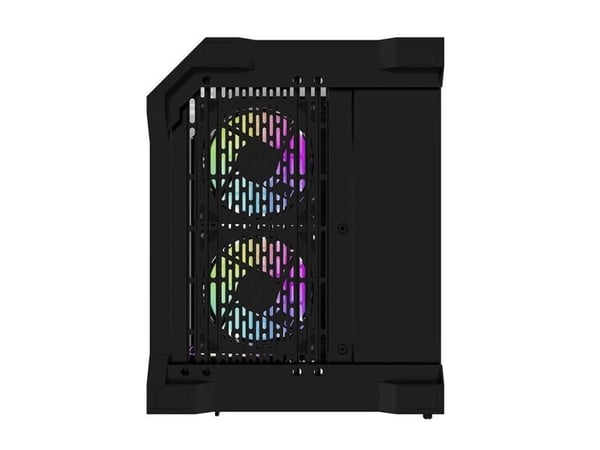 Darkflash FT350 chassi + 5 aRGB-fläktar (svart)