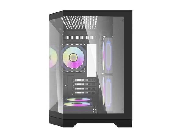 Darkflash FT350 chassi + 5 aRGB-fläktar (svart)