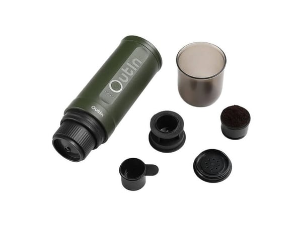 Outin Nano reise kaffemaskin, skoggrønn