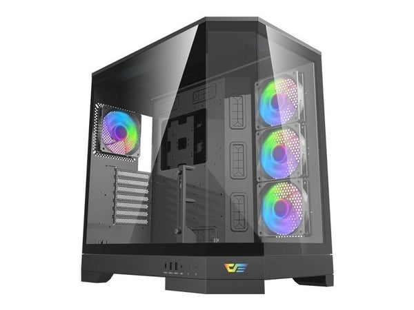 Darkflash DQX90 PC-kabinett (svart) m. vifte