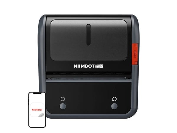 Niimbot B3S smart etikettprinter med rull, svart + etikett-rull (1AE12231604)