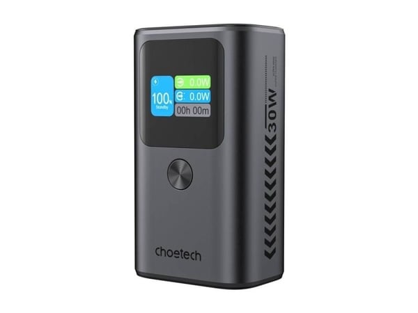 Powerbank Choetech B701, 10000 mAh, 30 W, QC + PD, svart