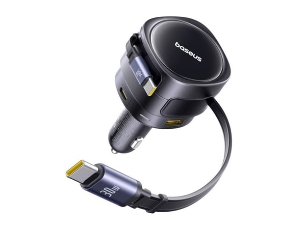Baseus Enjoyment Max bil-lader 90W med USB-C+USB-C og USB-A+USB-C