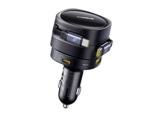 Baseus Enjoyment Max bil-lader 90W med USB-C+USB-C og USB-A+USB-C