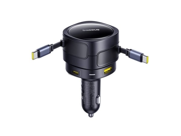Baseus Enjoyment Max bil-lader 90W med USB-C+USB-C og USB-A+USB-C