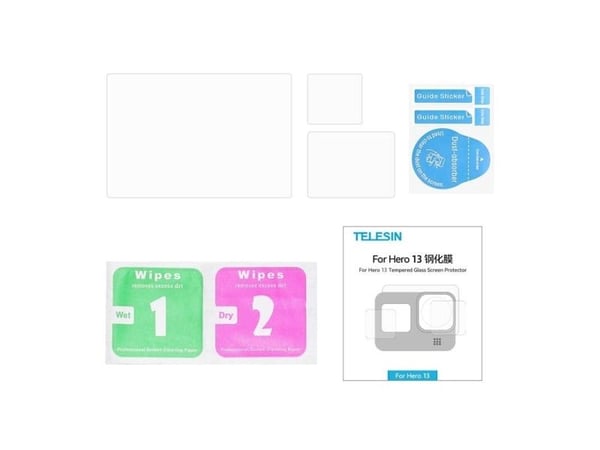 Telesin 3-i-1 herdet glassbeskyttelse til GoPro Hero 13 svart (S6-FLM-07-TGP)
