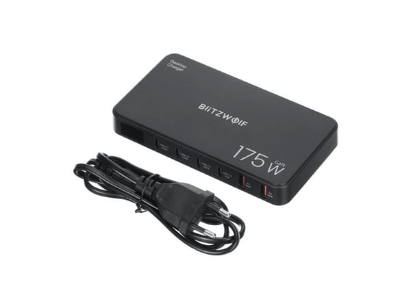 Blitzwolf BW-S30 6-i-1 ladestasjon 4xUSB-C + 2xUSB 175W