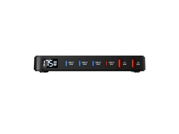 Blitzwolf BW-S30 6-i-1 ladestasjon 4xUSB-C + 2xUSB 175W