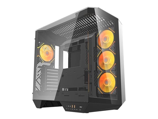 Darkflash DY470 chassi svart + 4 fläktar + GPU-hållare