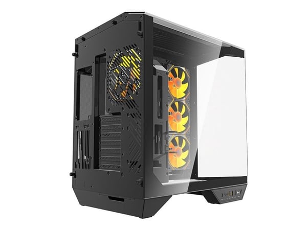 Darkflash DY470 chassi svart + 4 fläktar + GPU-hållare
