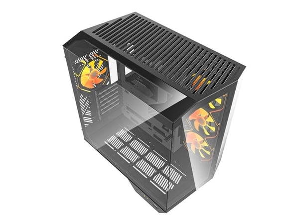 Darkflash DY470 chassi svart + 4 fläktar + GPU-hållare
