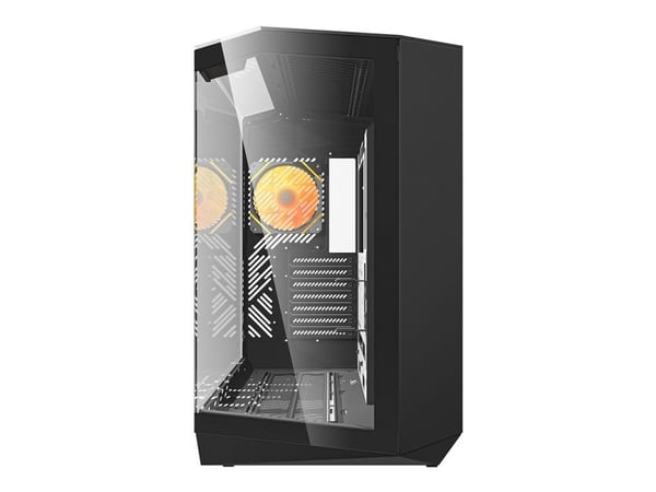 Darkflash DY470 chassi svart + 4 fläktar + GPU-hållare