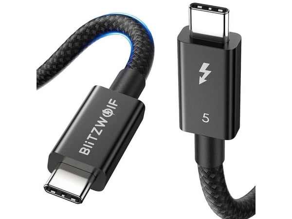 BlitzWolf BW-HDC8 USB-C till USB-C-kabel 240W, 1,5 m (svart)