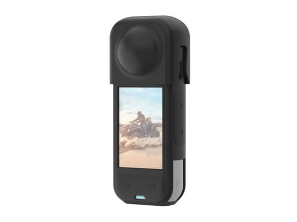 PULUZ silikon beskyttelsesetui med linsebeskyttelse for Insta360 X5 (svart)