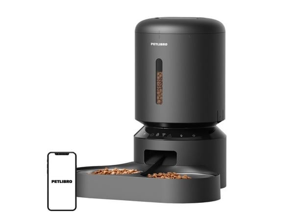 Petlibro Granary matautomat med dobbel skål, Wifi, 5L (svart)
