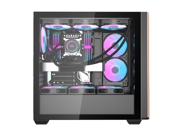 Darkflash DS900WS ARGB chassi svart + 4 fläktar