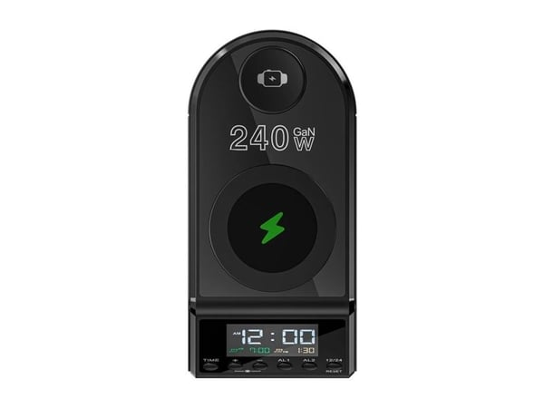 Blitzwolf lader til vekkerklokke med lader 2xUSB-A, 4xUSB-C, 240 W