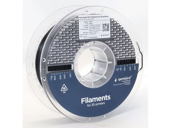Gembird - Svart - 1 kg - svart - fargeboks - PETG-filament (3D)