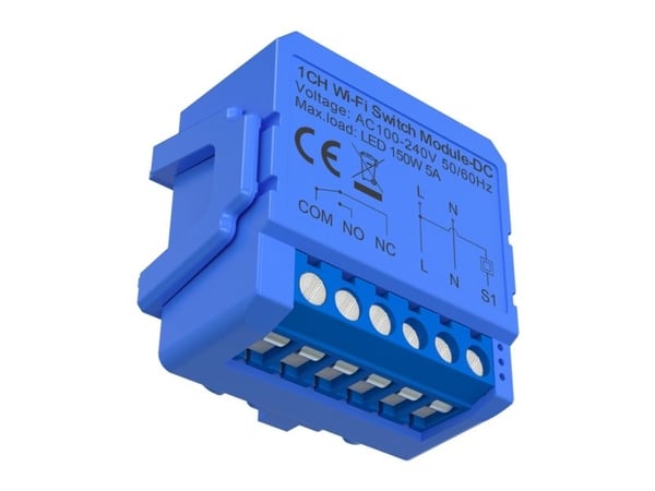 1-kanavainen WiFi-kytkinmoduuli jännitteettömällä kontaktilla Avatto WSM16-DC32V-1