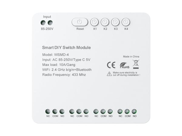 "DIY Avatto WSMD-4 250V Smart Switch Module" DIY Avatto WSMD-4 250V Smart Switch Moduuli