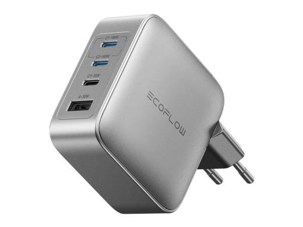 EcoFlow RAPID Pro Charger 140W – Hurtiglader med flere porter og 4 porter
