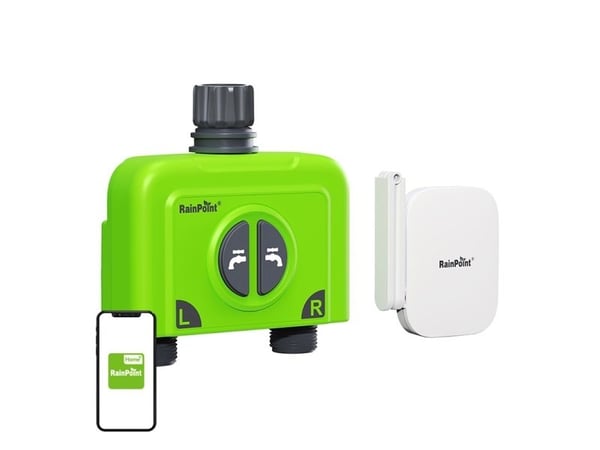 Rainpoint vanningsstyring 2-soner + WiFi-bro Rainpoint vanningsstyring 2-soner + WiFi-bro