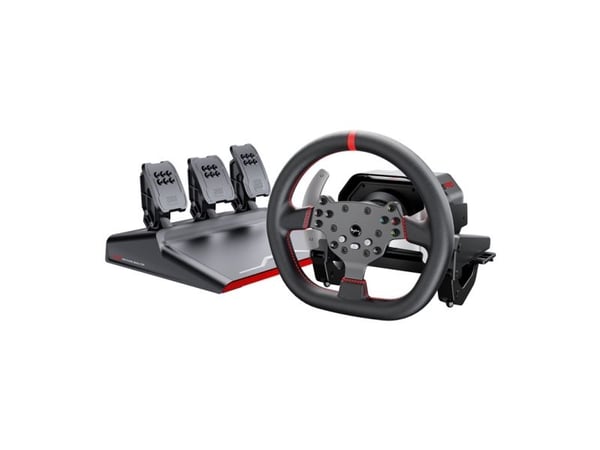 PXN-V10 Pro gaming set - steering wheel + pedals + mounting clamps (PC / PS4 / Xbox One / Xbox Series X|S)
