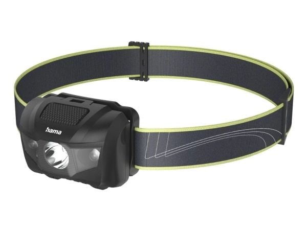 Hama HL200, Hodebåndslommelykt, Svart, Blå, Gult, Plast, LED, 3 lamper, 200 lm