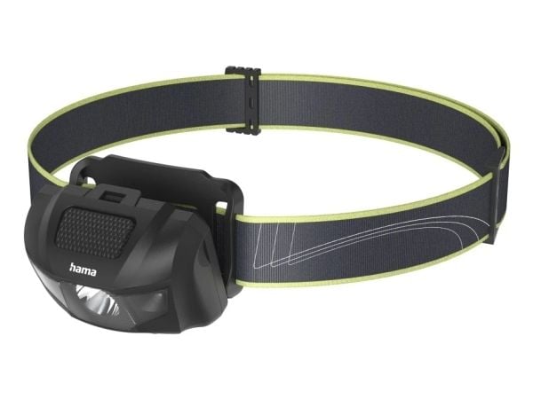 Hama HL200, Hodebåndslommelykt, Svart, Blå, Gult, Plast, LED, 3 lamper, 200 lm