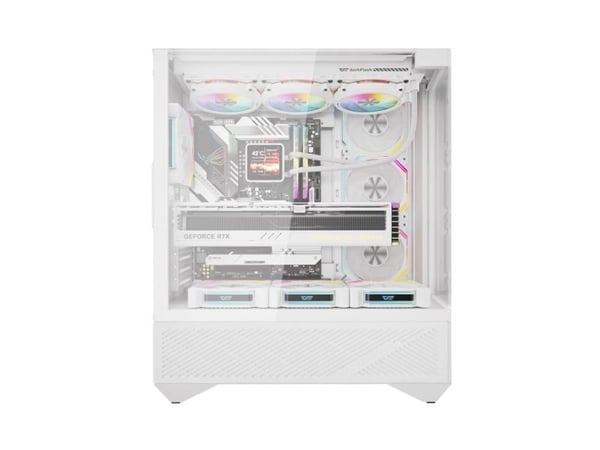 Darkflash DY460 ARGB chassi vit + 4 fläktar