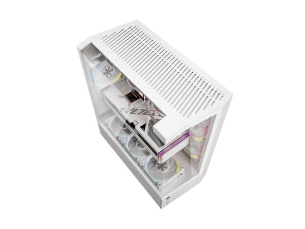 "Darkflash DY460 PC-kotelo (valkoinen) + 4 ARGB-tuuletinta"