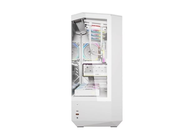 "Darkflash DY460 PC-kotelo (valkoinen) + 4 ARGB-tuuletinta"