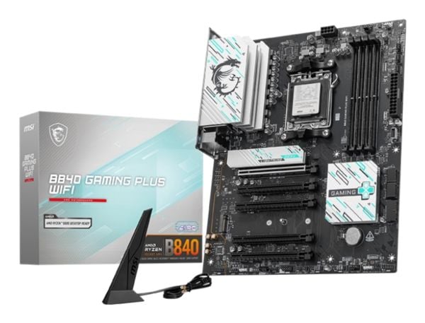 MSI B840 GAMING PLUS WIFI - Hovedkort - ATX - Socket AM5 - AMD B840 Chipset - USB 3.2 Gen 2, USB-C 3.2 Gen2, USB 3.2 Gen 1 - 2.5 Gigabit LAN, Wi-Fi...