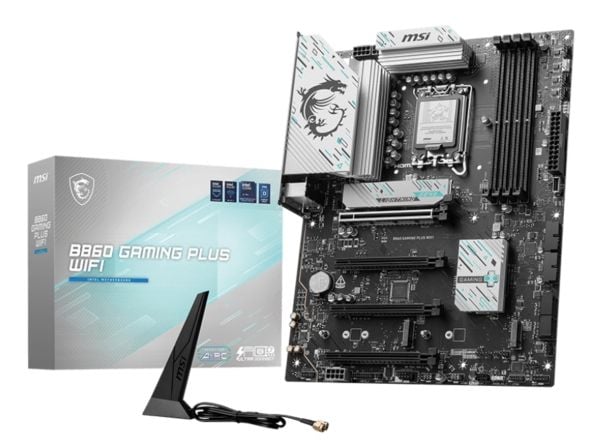 MSI B860 GAMING PLUS WIFI - Hovedkort - ATX - LGA1851-sokkel - B860 Chipset - USB 3.2 Gen 2, USB 3.2 Gen 1 - 5 Gigabit Ethernet, Wi-Fi 7 - innbygd ...