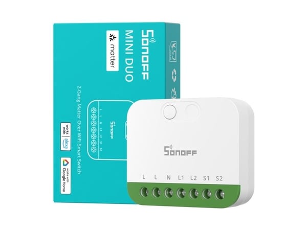 Sonoff MINI-2GS dubbelkanals mini-switch Matter