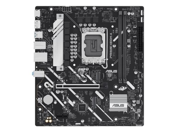 ASUS PRIME H810M-A-CSM - Hovedkort - micro ATX - LGA1851-sokkel - H810 Chipset - USB-C 3.2 Gen 1, USB 3.2 Gen 2, USB 3.2 Gen 1 - Gigabit LAN - innb...