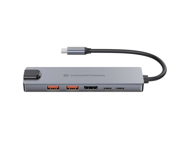 Conceptronic DONN29G - Dockningsstation - USB-C 3.2 Gen 2 - HDMI - 1GbE