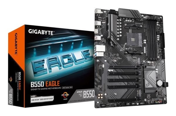 Gigabyte B550 EAGLE - Hovedkort - ATX - Socket AM4 - AMD B550 Chipset - USB-C 3.2 Gen 1, USB 3.2 Gen 2, USB 3.2 Gen 1 - Gigabit LAN - innbygd grafi...