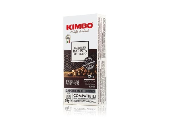 Kimbo 014173, Kaffe kapsyl, Espresso, Ring eyelet, Mørkbrent, Nespresso, 30 stykker, Boks